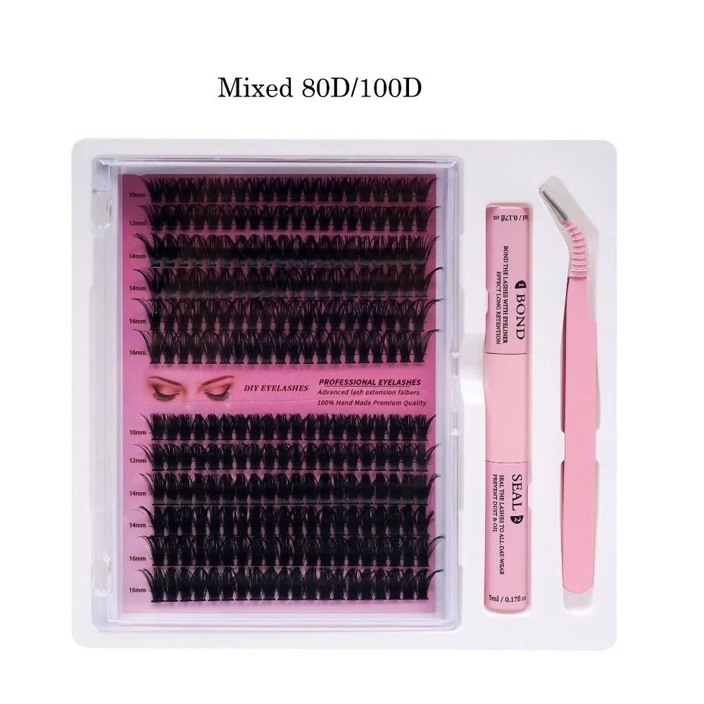 محاكاة الكورية نمط لتقوم بها بنفسك الرموش الصناعية العين الهزلية الطبيعية تذوب الساخن مجموعة واحدة لتقوم بها بنفسك ثلاثية الأبعاد D-Curl جلدة ماكياج أداة