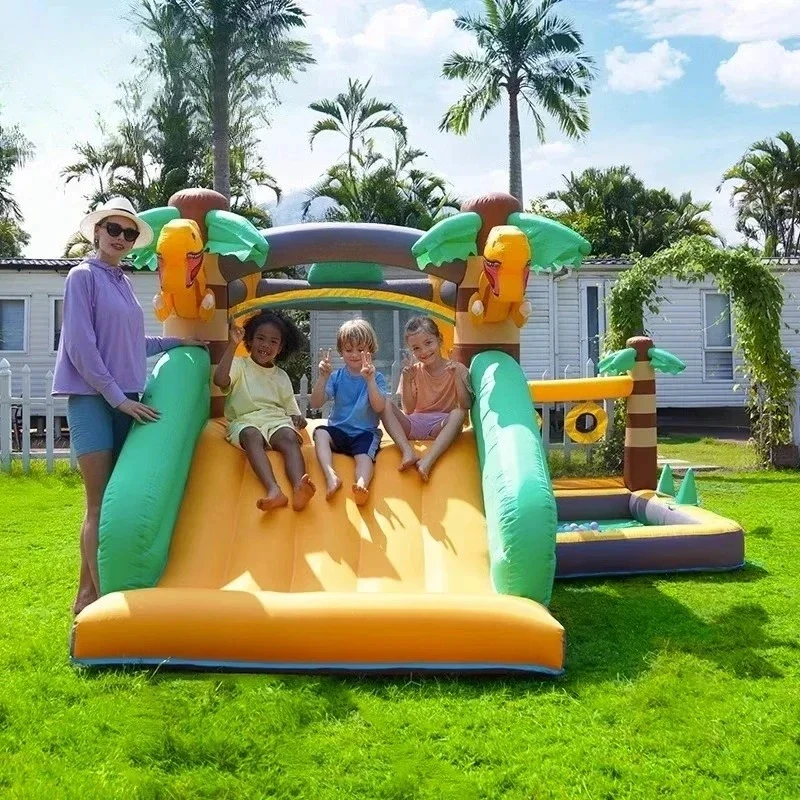 Dinosaur paradise inflatle family indoor small trampoline large slide naughty castle