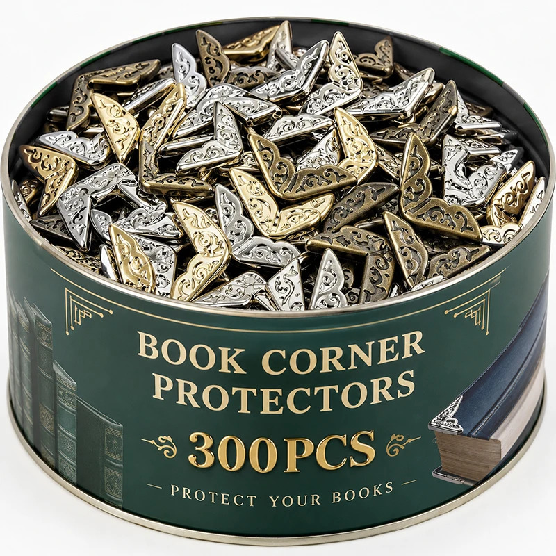 Vintage Book Corner Protectors Decorative Album Edge Guards Scrapbooking Edge Metal Corner Photo Album Menu File Folder Corner