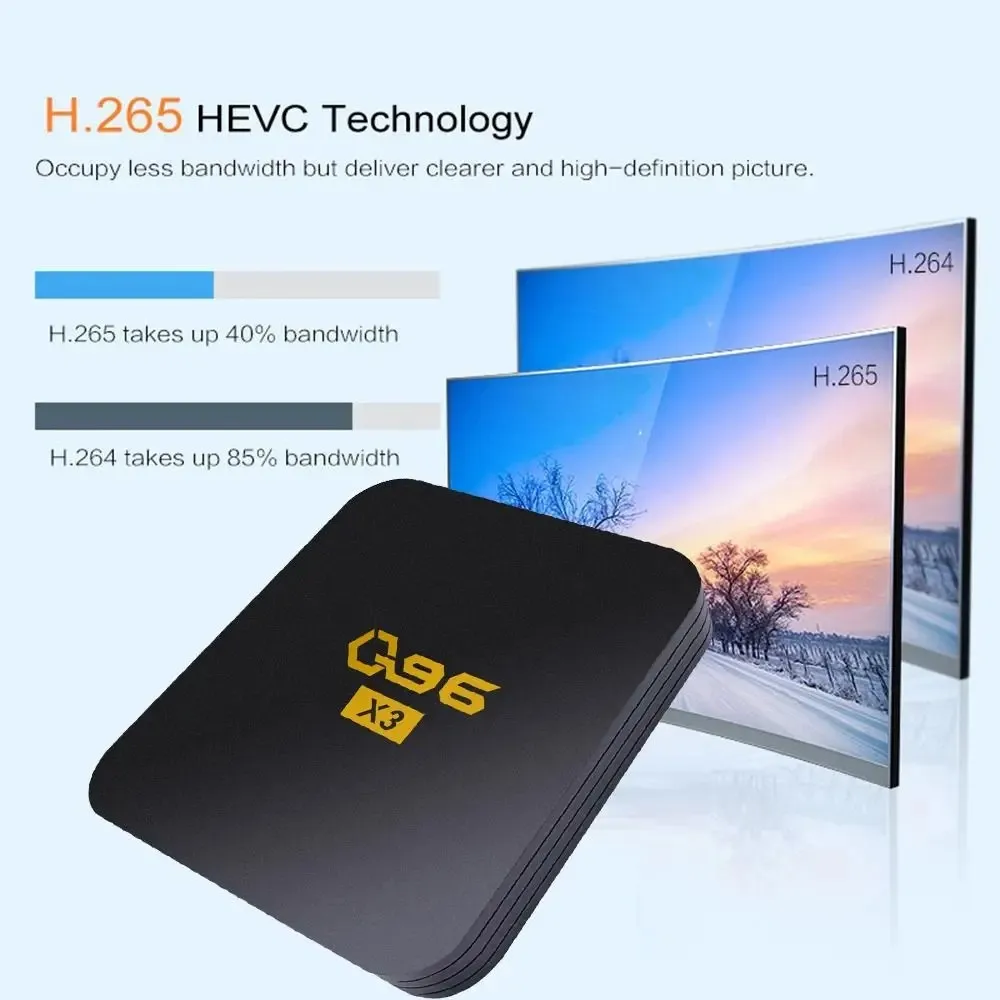 Q96 X3 Home Theater smart tv box Set Top Box Android 13 Allwinner H313 HDR10 4K UHD 4G WiFi iptv projetor list iptv spain m3u