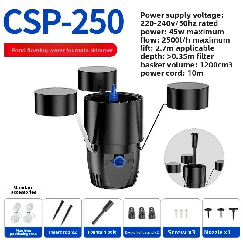 Premium Fish Pond Leaf Collector Automatic Pool Oil Film Remover Surface Skimmer Oil Film Cleaner