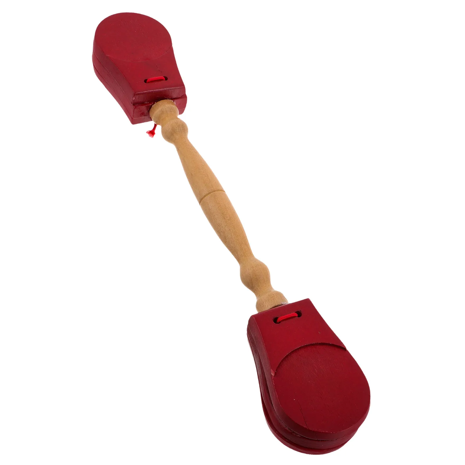 Wooden Castanet Clapper Double Headed Percussion Instrument for 's Musical Education and Rhythm Skill Development
