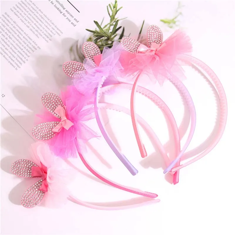 Candygirl Fashion Girls Hair Crown Lace Flower Headband Boutique Printed Handmade Ribbon Hairbands Children Hair Accessories