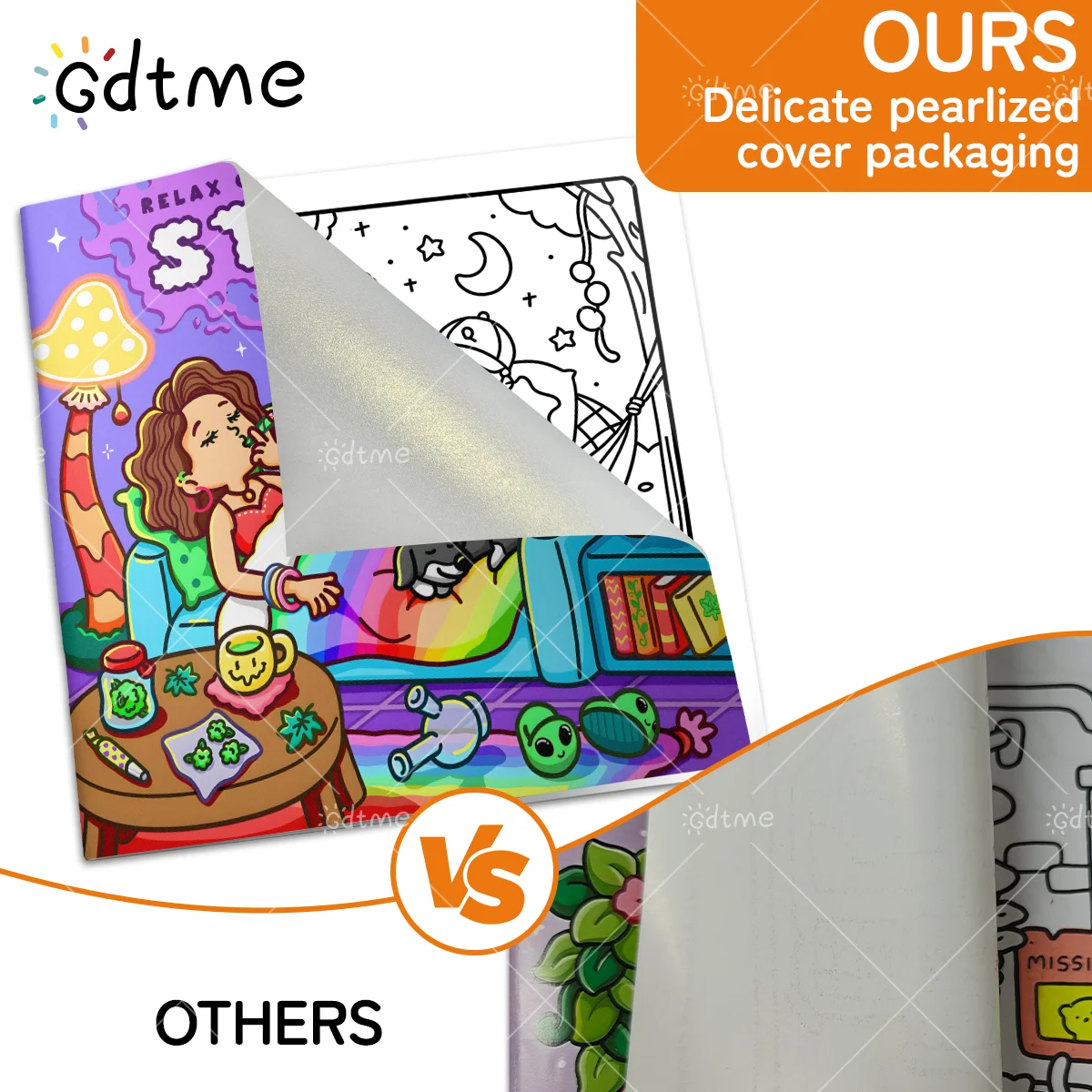 كتاب تلوين مريح للبالغين يتميز بنمط جريئة وسهل الاسترخاء للأطفال كتب رسم تعليمية ذاتية الصنع #6