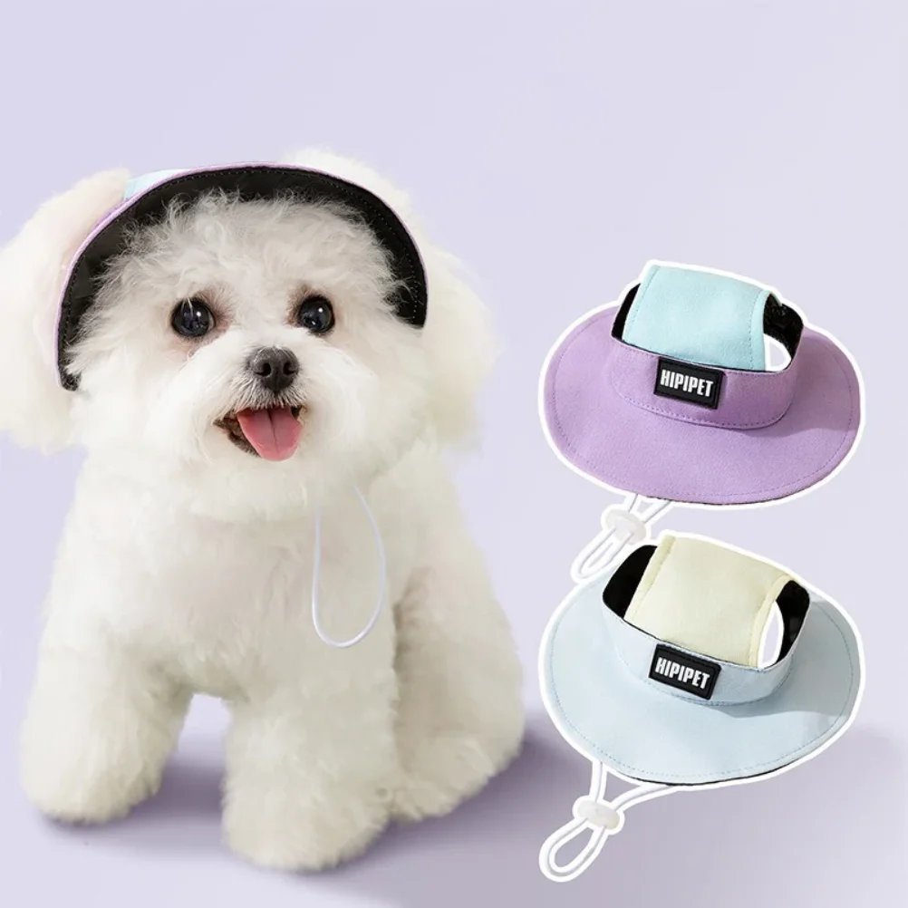 

Beautiful Pet Hat Puppy Vinyl Sunscreen Fisherman's Hat Summer Teddy Mini Sunshade Hat Breathable Headgear