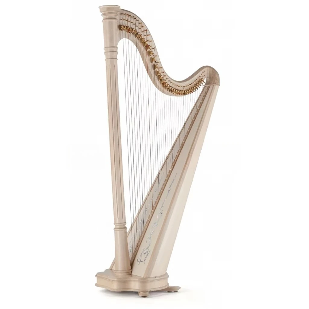 Vintage 47 String Level Harps Top Octave G -7th Octave C Harp Bow Brand Strings Extended Pedal Harp Trolley SET
