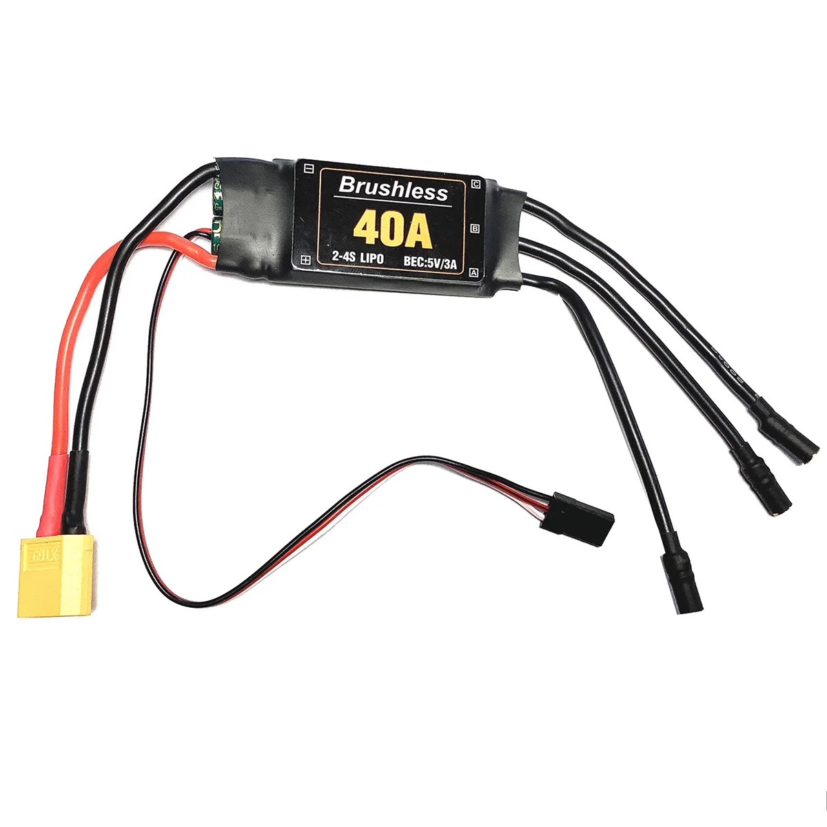 محرك 2-4S 40A بدون فرش ESC الطائرة بدون طيار أجزاء XT60 سرعة تحكم المحرك ل RC FPV كوادكوبتر هليكوبتر