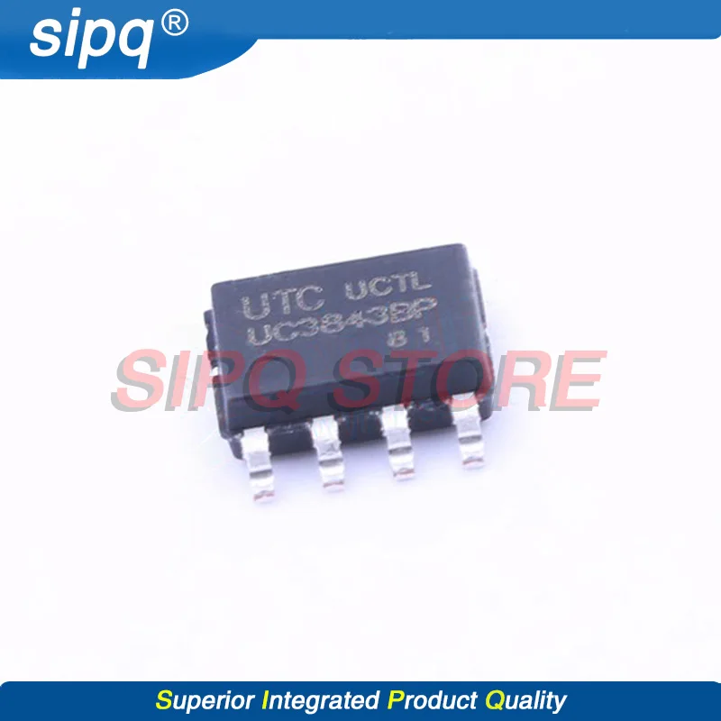 10PCS/LOT UC3843BP-SO8-R UC3843BP SOIC-8 AC-DC Controllers & Regulators New Original