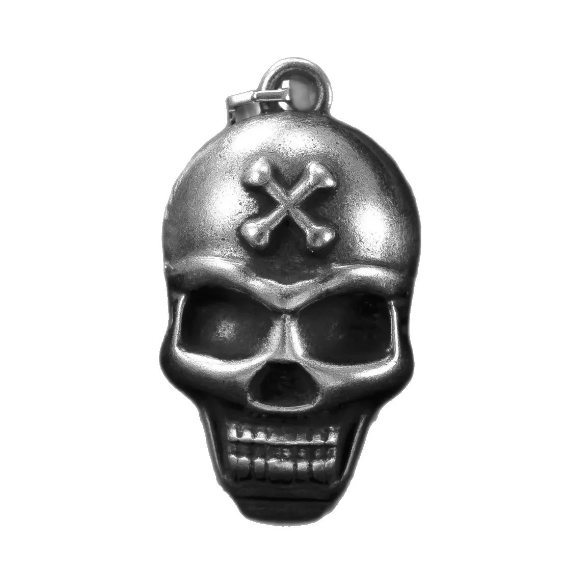 keychain skull Vintage Punk Skull Head Keyring Hanging Jewelry Pure Copper Motorcycle Car Key Chain Rings Pendant Metal