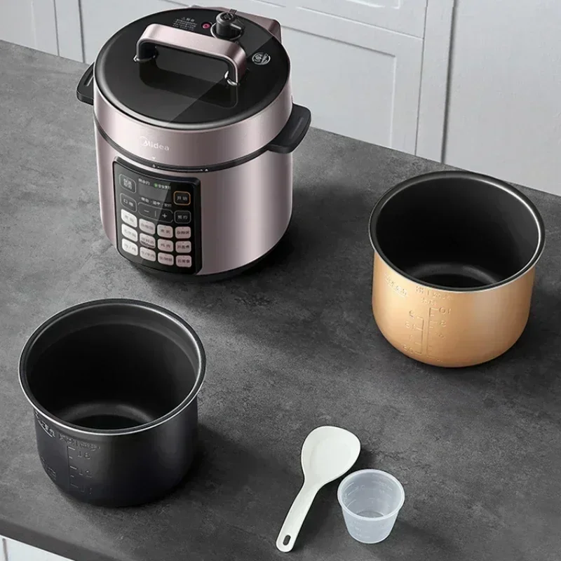 ميديا طنجرة الضغط وعاء داخلي عميق Interlligent 5L جهاز طهي الأرز الكهربائية قدر الضغط العالي الطبخ السريع متعدد الطباخ 800 واط