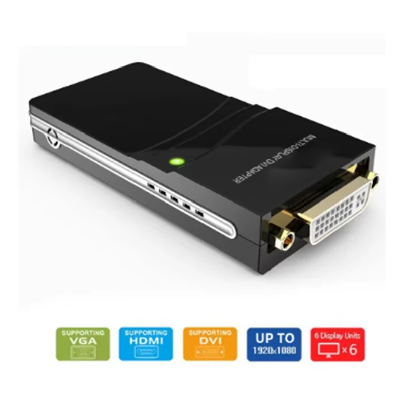 USB to -Compatible/DVI/VGA Video Adapter(Displaylink IC) USB 2.0 DVI/VGA ADAPTER for OS, 11/10-A27I
