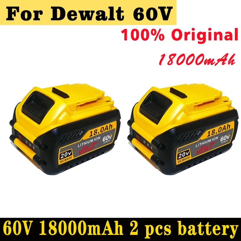 100%Original 18.0Ah Battery For DeWalt 20V/60V MAX Li-ion Battery For DeWalt DCB547-XJ DCB200 DCB201 For Flexvolt Tool Batteries