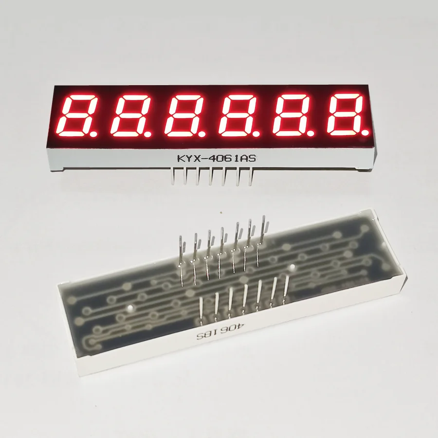 10Pcs 0.4Inch 6Bit Bright Red Light Digital Module KYX-4061AS/BS High Quality LED Digitron Common Cathode Anode Digital Tube ﻿
