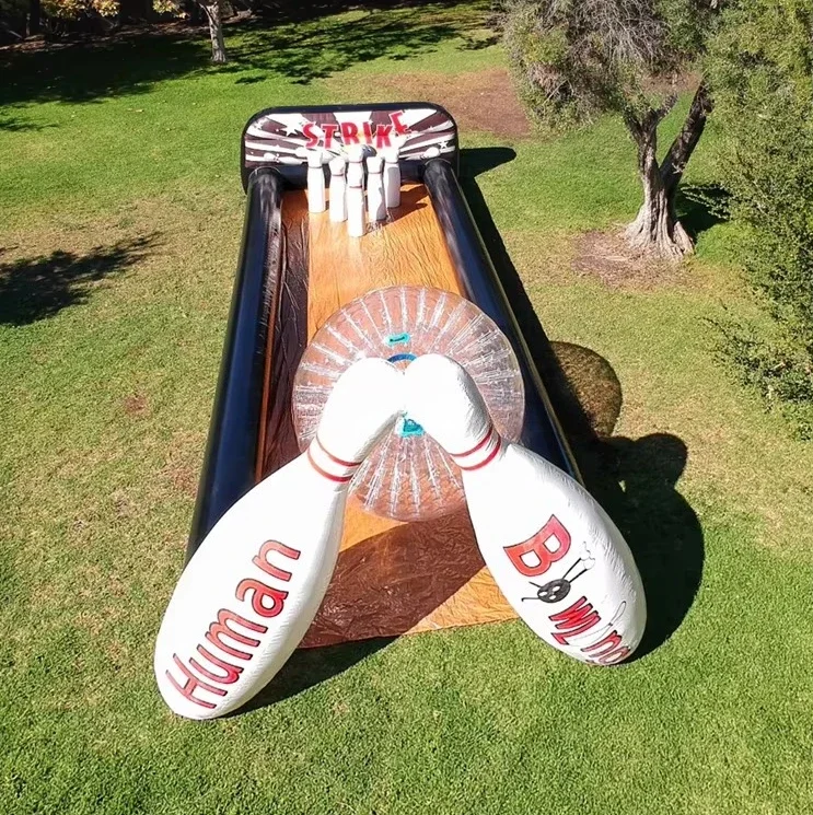 Material inflable unisex de lona de bolos para entretenimiento en el hogar