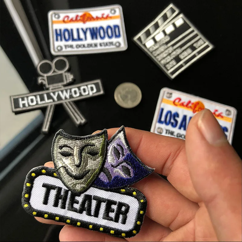 Field Note Board Clothing Shoes and Hats English Alphabet Patch Adhesive Embroidery Cloth Sticker Wind Mask Projector