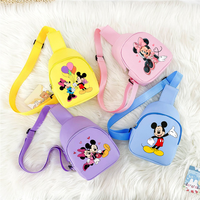 Mickey Minnie Kid Cartoon Shoulder Bag Crossbody Bag Fashion Waist Bag For Girls Gift Storage Pouch Phone Coin Purse Travel Bag