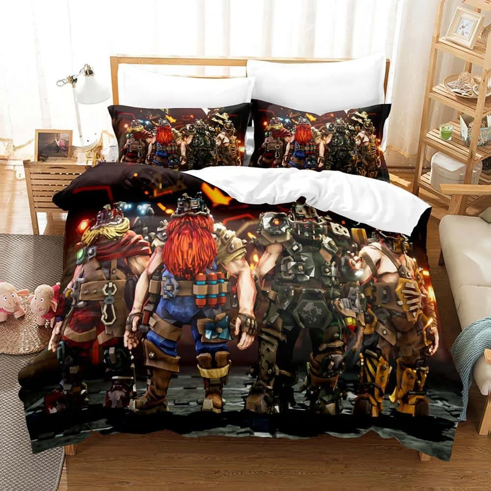 

3d Print Anime Game Deep Rock Galactic Bedding Set Single Twin Full Queen King Size Bed Set Adult Kid Bedroom Duvet Cover Sets