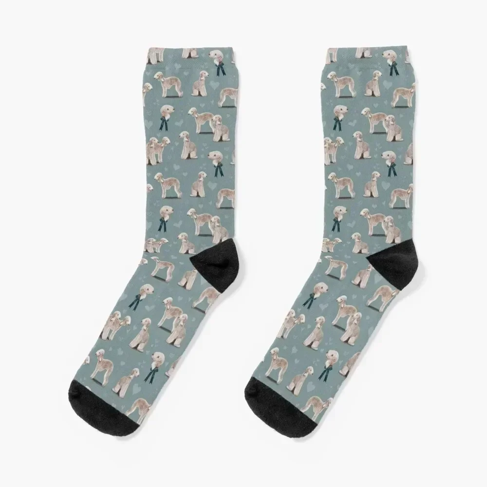

The Bedlington Terrier Dog Socks winter gifts Christmas fashionable hiphop Men Socks Luxury Brand Women's