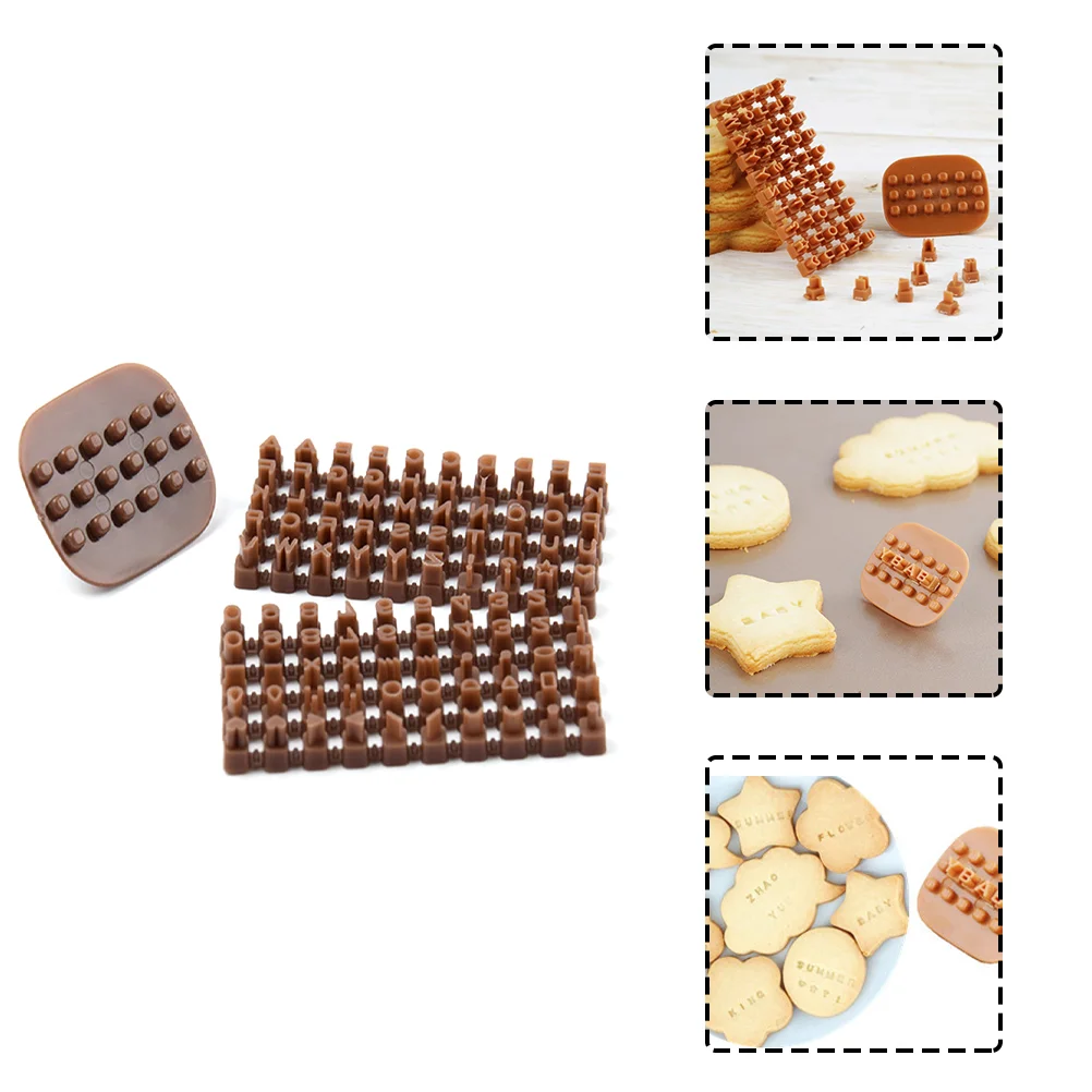 

3 Pcs Polymer Clay Letter Press Alphabet Stamps Pottery Crafts Mold Plastic for Molds Decorating Tool