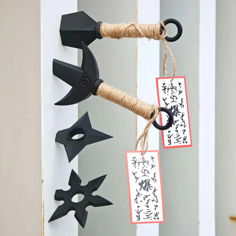 Aimants de réfrigérateur 3D Naruto Shuriken, modèle Kunai Dieu de la Foudre Volant, autocollants décoratifs, jouets et cadeaux