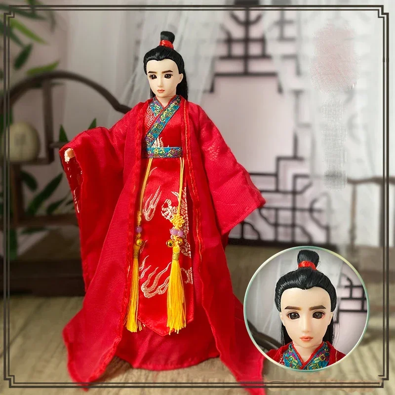 Chinese Style 30cm Doll Full Set Hanfu Set Multi Joint Movable Doll Boyfriend Doll Kids Girls Toy Gift Toys for Girls