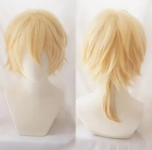 Rin / Len Short Golden Heat Resistant Synthetic Hair Cosplay Costume Wig