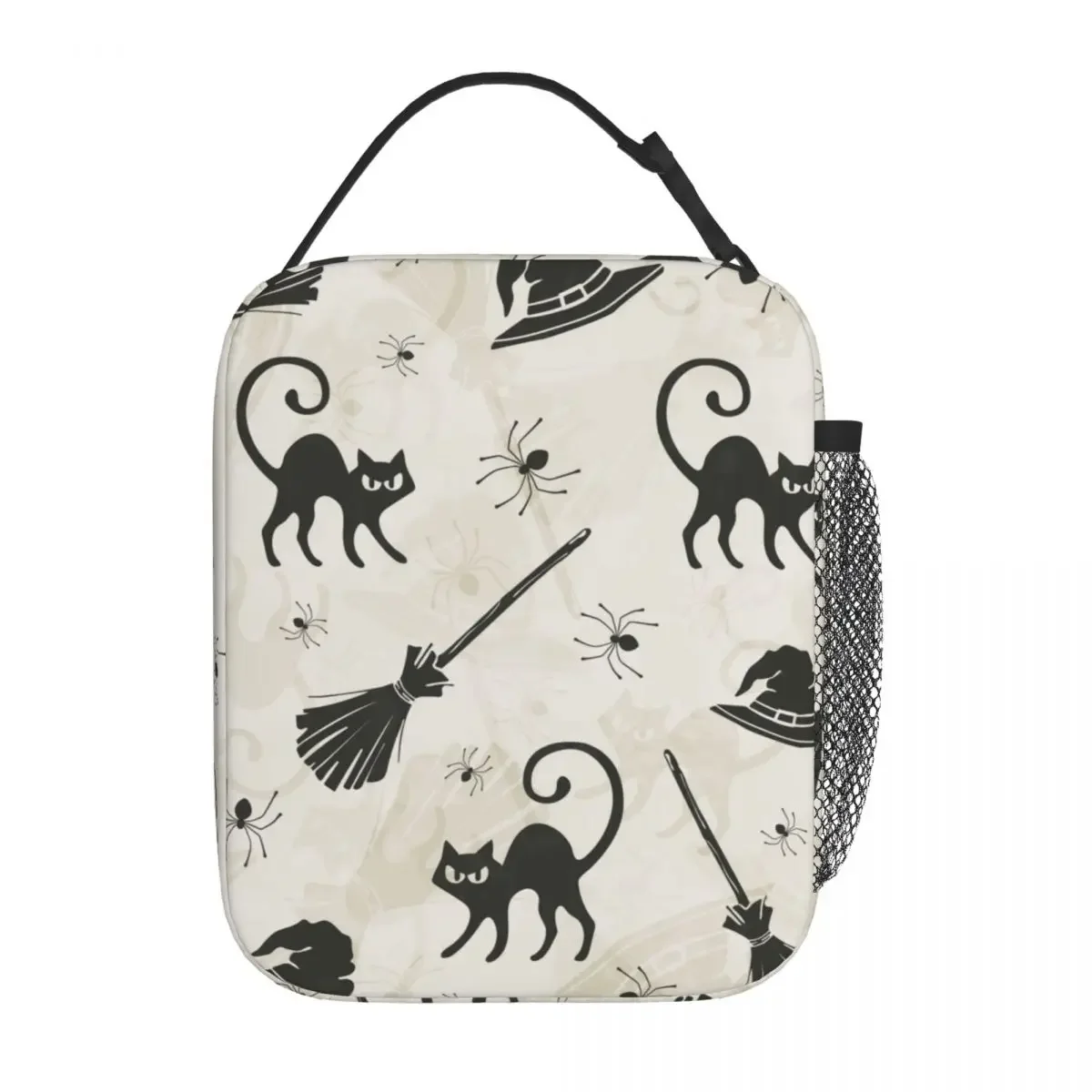 

Halloween Cats Insulated Lunch Bags Cooler Meal Container Portable Lunch Box Tote Girl Boy Office Travel