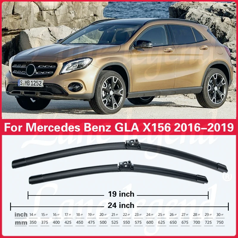 شفرات ماسحة أمامية للسيارة لمرسيدس بنز ، فرشاة مطر زجاجية أمامية ، GLA X156 GLA180 GLA200 GLA200 250 GLA45 * 220 * 200d 220d