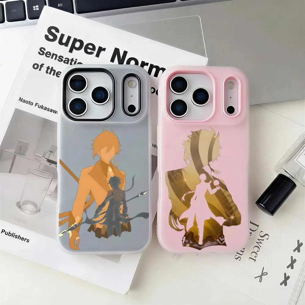 

Genshin Impact Zhongli Phone Case 2-in-1 Detachable Clear Case with Slot for Cards & Photos iPhone 12-17