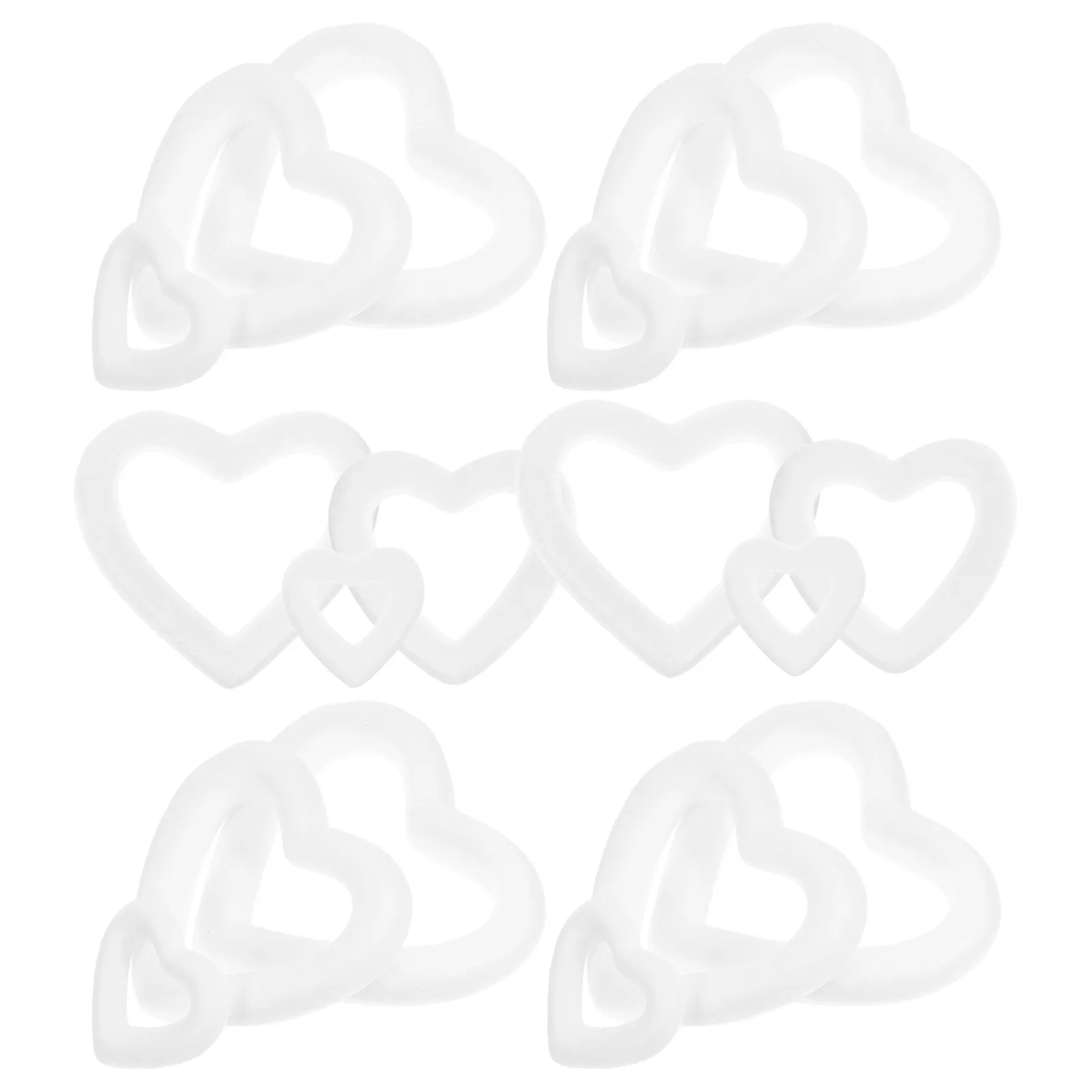 

18Pcs Heart Wreath Foam Forms Blank Wreath Making Kit for Wedding Valentine Party Home Decoration Craft Supplies