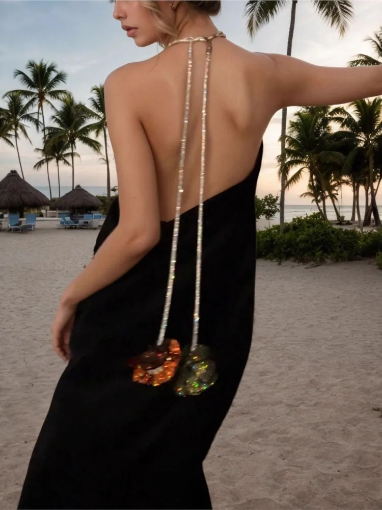 

Summer Cover Ups Women Swimsuit Spaghetti Strap Robes Bathing Suit 2026 New Solid Color Beach Holiday Maxi Dresses Cover-Up