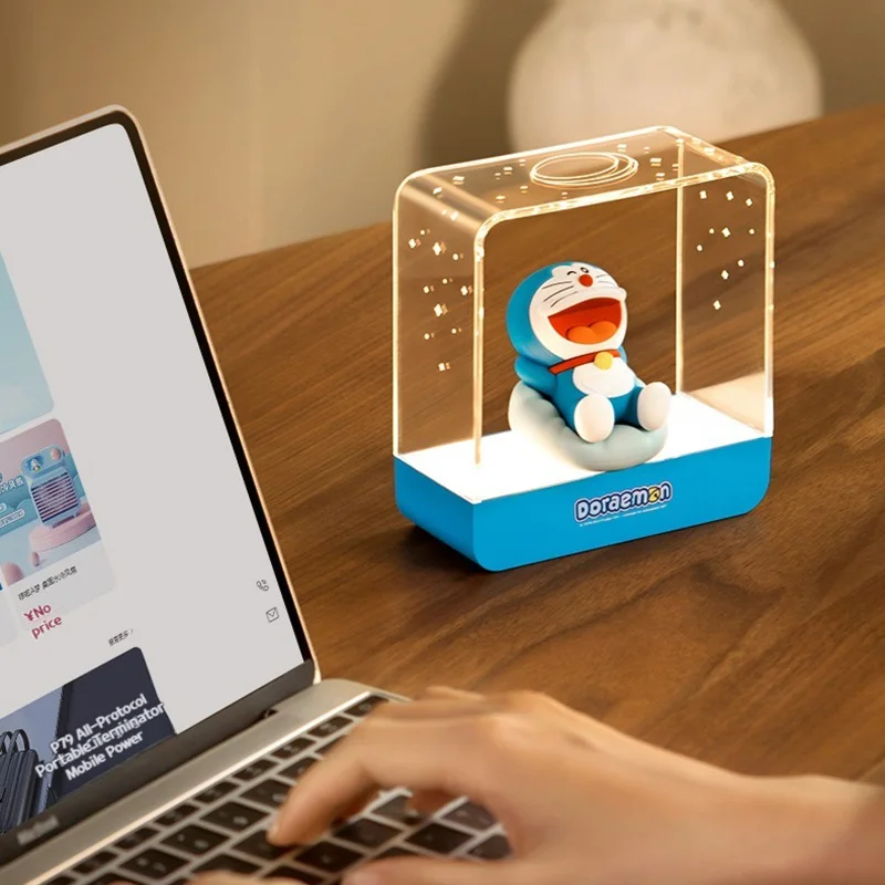 Romantic Doraemon Starry Sky Photo Frame Night Light USB Rechargeable Festival Gift for Children Bedroom and Girls Room