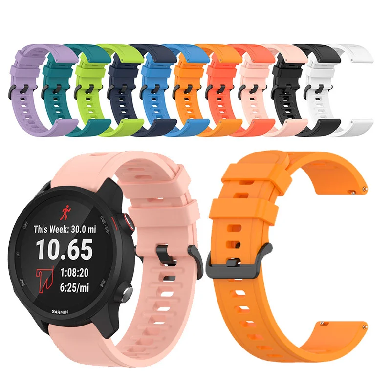 

Для Garmin Forerunner 570 42 47 мм 55 158 245 645 165 255 265 музыка 970 20 мм 22 мм силиконовый ремешок спортивный браслет