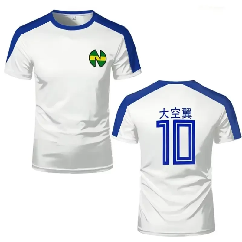Tsubasa 3D Print Sport Quick Dry Breathable Men T Shirt Anime Fan Cosplay Harajuku Football Team Short Sleeve Summer Clothes