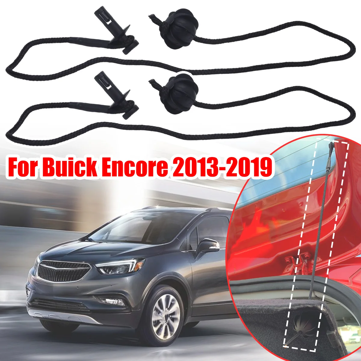 

Boot Trunk Parcel Shelf Tray Strap String Clips For Buick Encore 2013 - 2019 95129884 Auto Rear Shelf Bracket Clips Accessories