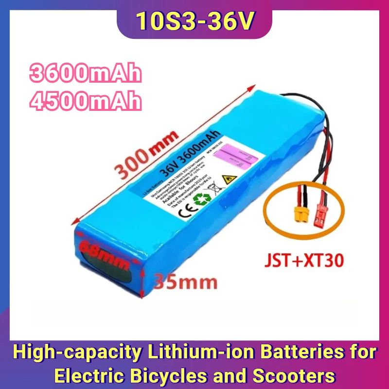 

36V, 3600mAh 4500mAh High-capacity Lithium-ion Batteries for Electric Bicycles and Scooters