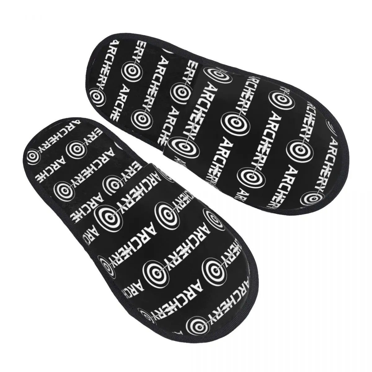 Custom Print Women Archery Archer Lover House Slippers Cozy Warm Hunting Sport Memory Foam Fluffy Slipper Indoor Outdoor Shoes