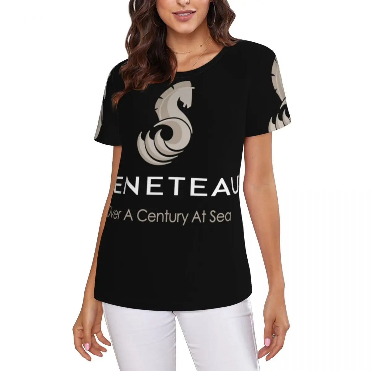 Beneteau Sailboat Sailing Yacht POCKET SIDE T-Shirt Women Short Sleeve T Shirts O-Neck Clothes Cotton Summer Tees Streetwear