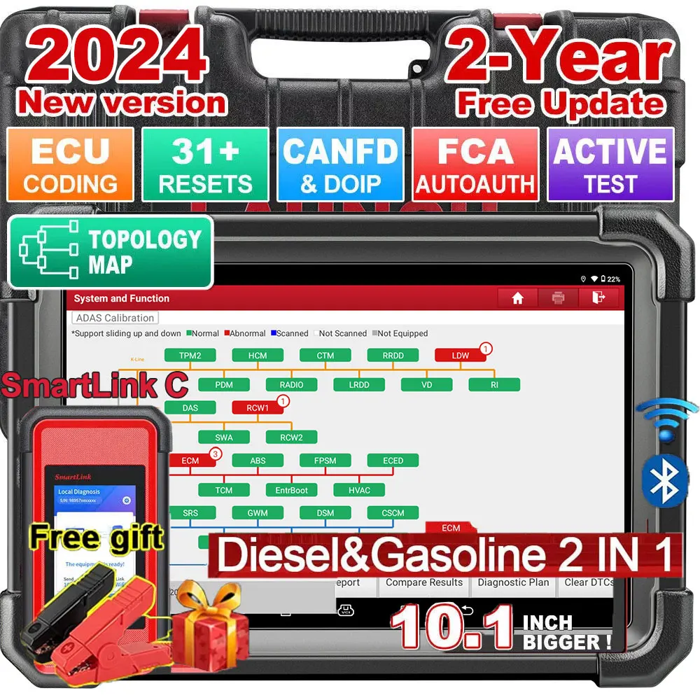 [2025 ALL-IN-ONE Diesel Gasoline Scan tool ] LAUNCH X431 PRO3S+ SmartLink HDIII HD3 Heavy Duty Truck OBD Diagnostic Scanner