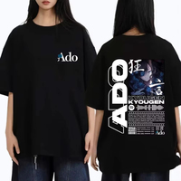 Limited Ado World Tour 2025 Hibana T Shirts Men Women Fashion Pop Music T-shirts Male Casual Cotton Vintage Tshirt Streetwears