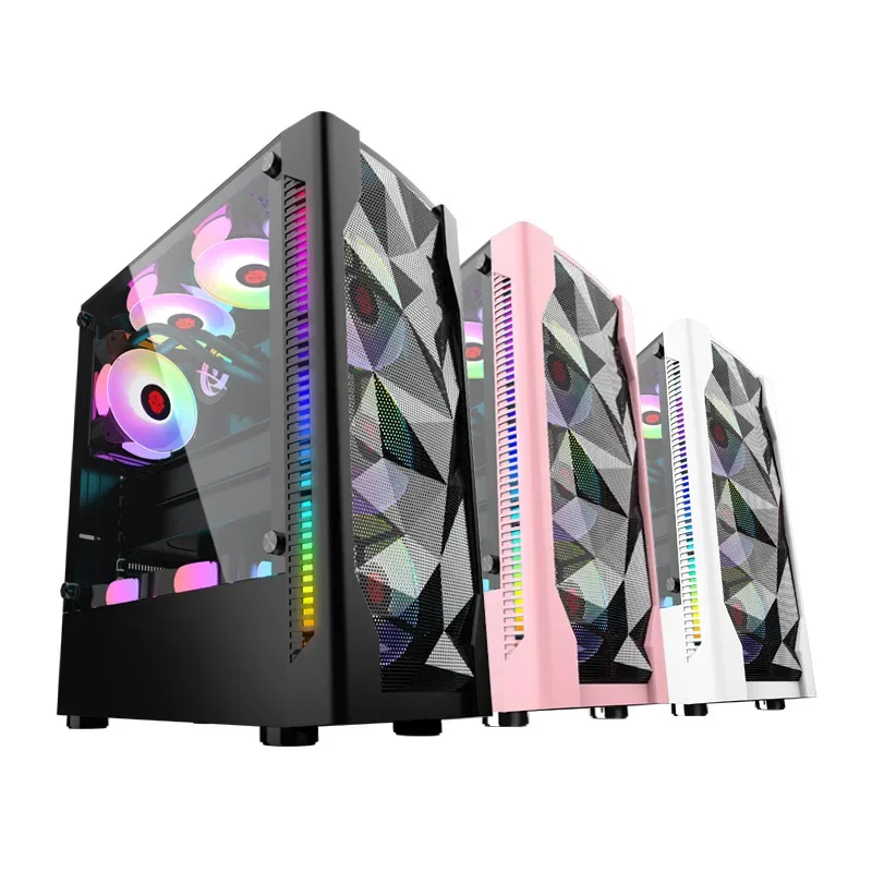 

Desktop Side Permeable Tempered Glass Water-cooled Mesh Coffee Shop Host Box Ice Drill 1 Gaming Computer Case