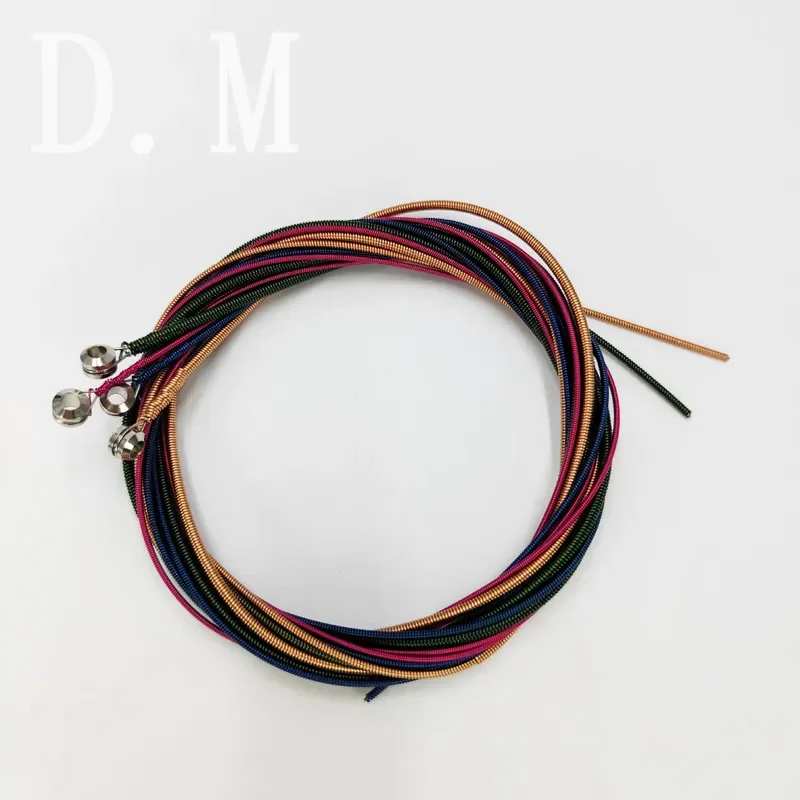 for 4 String Electric Bass Guitar Strings Rainbow Color Coated Anti Rust Long Life Nickel Plated Replacement Parts