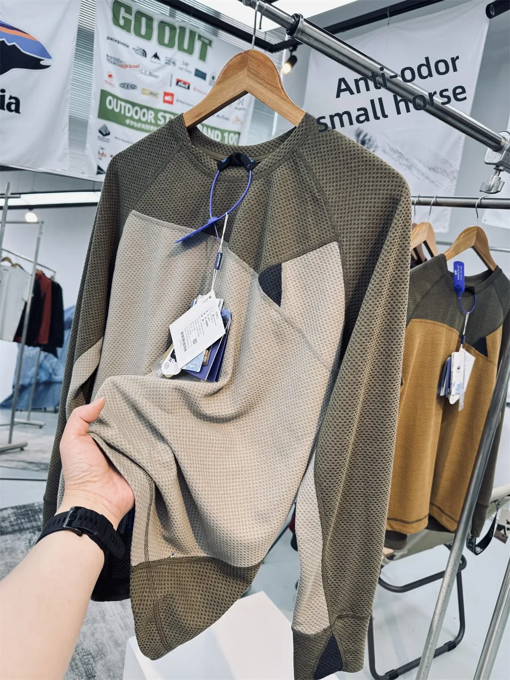 Quick Dry Outdoor Long Sleeve Wool T-Shirt Men Women Spring Autumn Winter Moisture Wicking Honeycomb Texture Hiking Camping T...