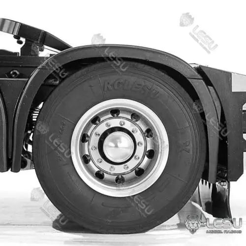Lesu 1/14 Metal 6*6 Chassis Side Light Motor Servo for Tamiyaya RC Tractor Trucks for Outdoor Model Part