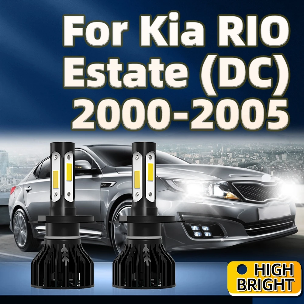 

2Pcs 30000LM LED Headligh High Power H4 Fan Car Lights For Kia RIO Estate (DC) 2000 2001 2002 2003 2004 2005