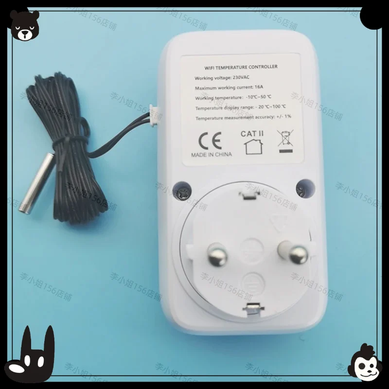 2026new TUYA WIFI Smart Temperrature Controller Socket With Sensor Smart Thermostat 16A EU Plug Remote Control Support Alexa Goo