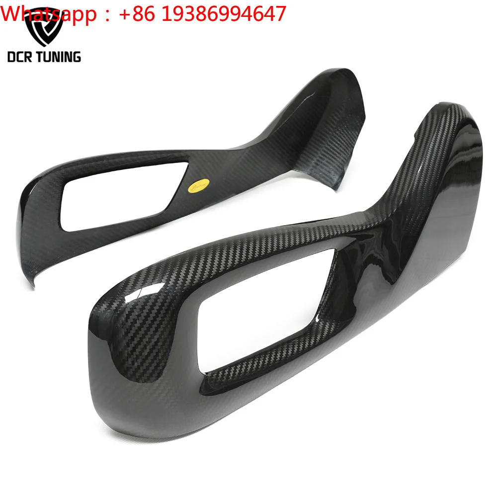 For 2 PCS/SET Dry Carbon Fiber Side Seat Panel Cover for BMW F90 M5 Real Carbon Interior Trims Stick on