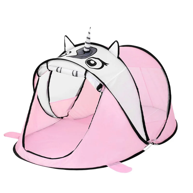 Tiendas de campaña para niños, tienda plegable con bonito oso sin montaje, casa de juegos, diversión interior/exterior, tienda emergente, juguetes para niños pequeños y niñas