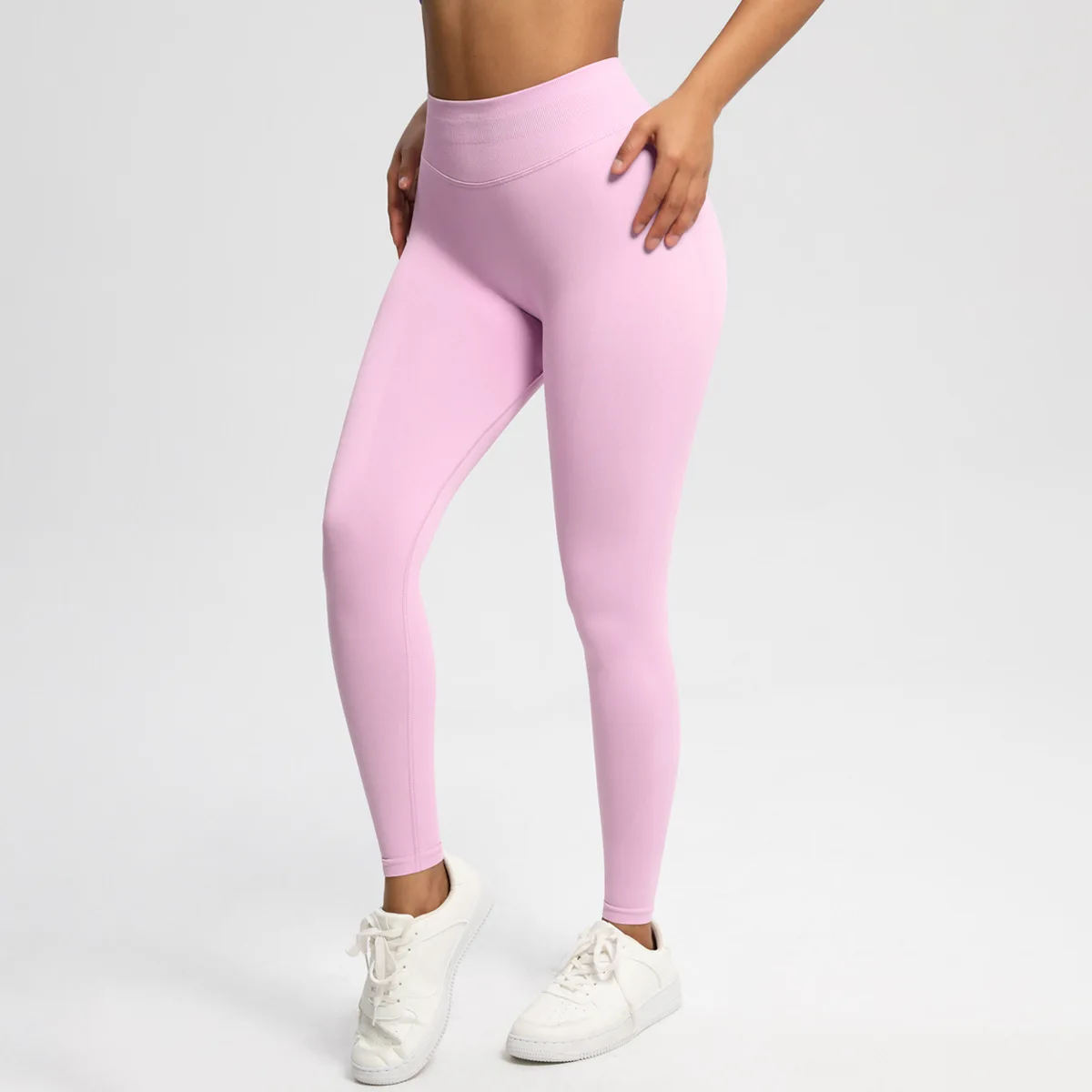 Seamless Yoga Pants Women Ribbed Low Waist Gym Leggings Hip Lifting Sports Tights Fitness Scrunch Bum Workout Yoga Leggings