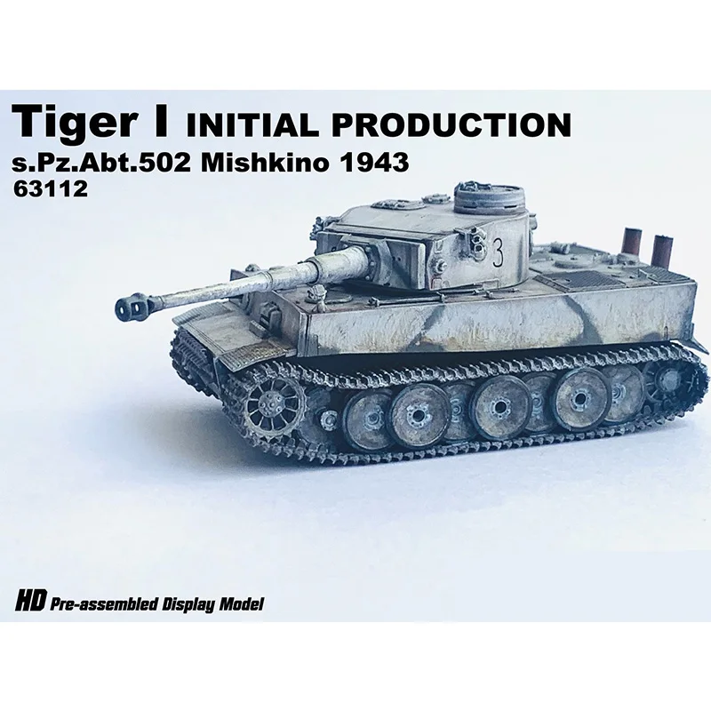 1/72 Scale Tiger I Tank s.Pz.Abt.502 Mishkino February 1943 Rotatable Turret 63112 German Finished Tank Model Military Gifts